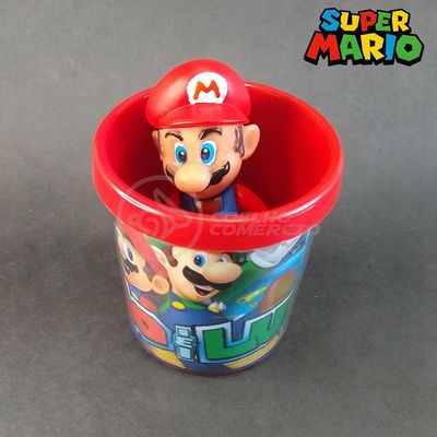 Bonecos Colecion. Action Figure Mario + Caneca Vermelho