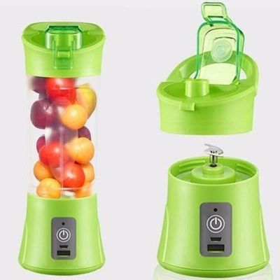 Mini Liquidificador Portátil Elétrico Shake Cabo Usb Verde