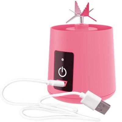 Mini Liquidificador Portátil Juicer Cup 6 Lâmina Usb - Rosa