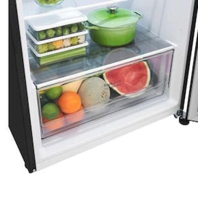 Geladeira LG 395L Frost Free GN-B392PXGB Duplex com Tecnologia Inverter Top Freezer - Preta Preto / 220