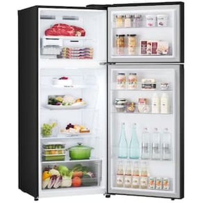 Geladeira LG 395L Frost Free GN-B392PXGB Duplex com Tecnologia Inverter Top Freezer - Preta Preto / 220