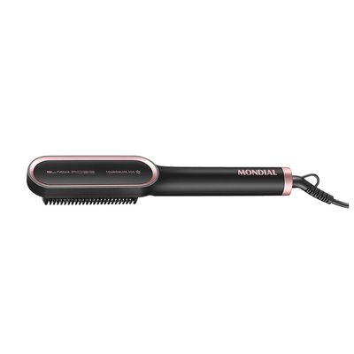 Escova Alisadora Black Rose Mondial Preto/Rose -EA-07 BIV