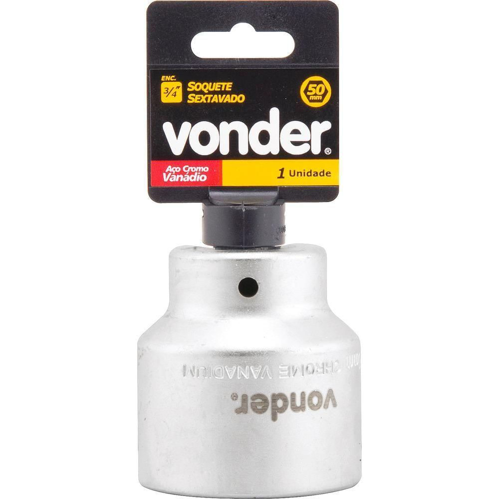 Soquete Sextavado Enc 3/4" 32mm Curto Vanád. Vonder