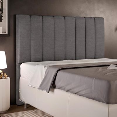 Cabeceira Cama Box Casal 140 Cm Dália W01 Cinza Escuro