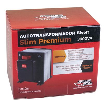 Autotransformador 3000VA Slim Premium Force Line