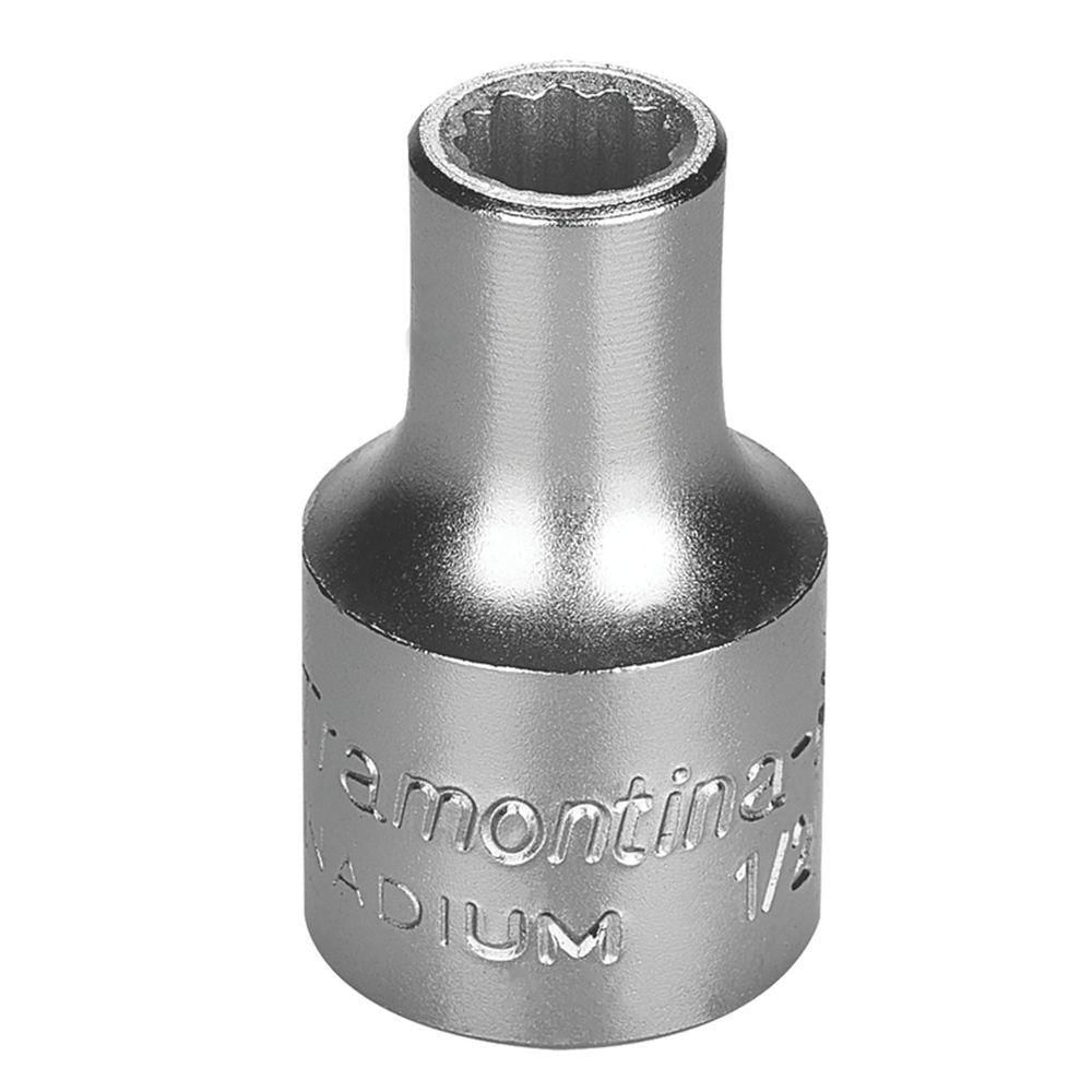 Soquete Estriado Em Aço Cromo Vanádio 3/8" - Encaixe 1/2" Tramontina Pro Tramontina