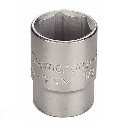 Soquete Sextavado Em Aço Cromo Vanádio 16 Mm - Encaixe 1/2" Tramontina Pro Tramontina