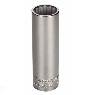 Soquete Estriado Longo Em Aço Cromo Vanádio 16 Mm - Encaixe 1/2" Tramontina Pro Tramontina