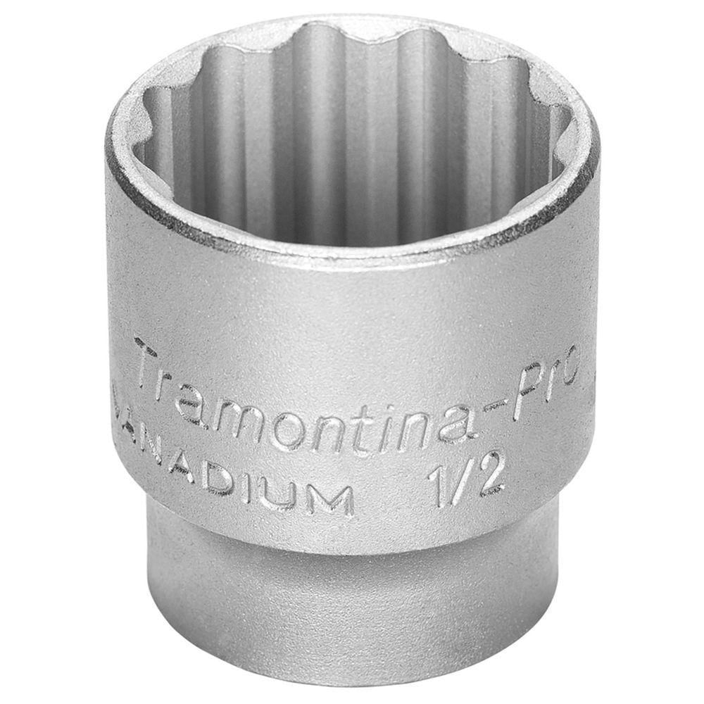 Soquete Estriado Em Aço Cromo Vanádio 27 Mm - Encaixe 1/2" Tramontina Pro Tramontina