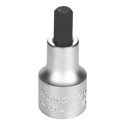 Soquete Em Aço Cromo Vanádio Ponta Hexagonal 8 Mm - Encaixe 1/2" Tramontina Pro Tramontina