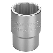Soquete Estriado Em Aço Cromo Vanádio 30 Mm - Encaixe 3/4" Tramontina