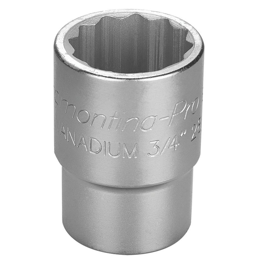 Soquete Estriado Em Aço Cromo Vanádio 30 Mm - Encaixe 3/4" Tramontina