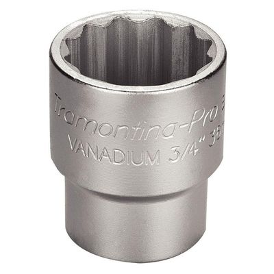Soquete Estriado Em Aço Cromo Vanádio 38 Mm - Encaixe 3/4" Tramontina