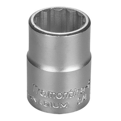 Soquete Estriado Em Aço Cromo Vanádio 27 Mm - Encaixe 3/4" Tramontina