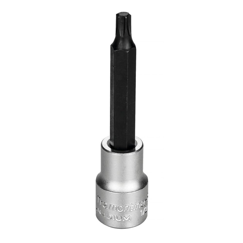 Soquete Longo Em Aço Cromo Vanádio Ponta Trafix T40 - Encaixe 1/2" Tramontina
