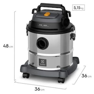 Aspirador de Pó e Água Electrolux GT20I 1800W 20L  Inox Inox / 110