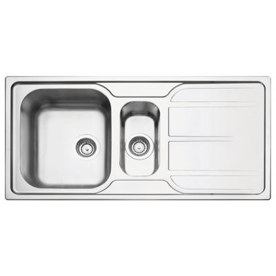Cuba de Sobrepor Tramontina Marea 1 Cuba e Auxiliar em Aço Inox Acetinado 100 x 50 cm