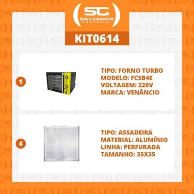 Forno Turbo Convec. Preto E Amarelo Fcsb4e 220v + 4 Assadeiras - Venâncio 220v