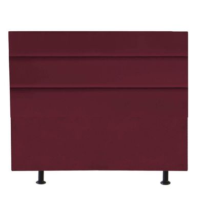 Cabeceira Estofada Argentina 195cm King Size Para Cama Box Quarto Suede Bordô