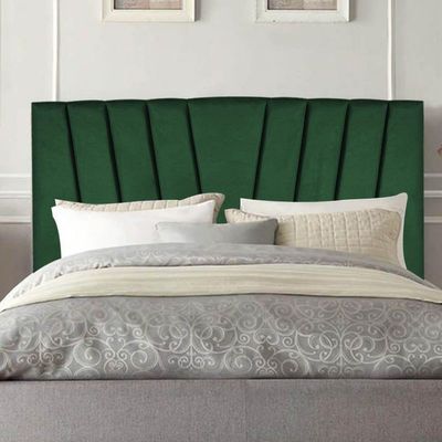 Cabeceira Estofada Bélgica 140cm Casal Para Cama Box Quarto Suede Verde