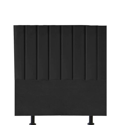Cabeceira Estofada Carla 100cm Solteiro Para Cama Box Quarto Suede Preto