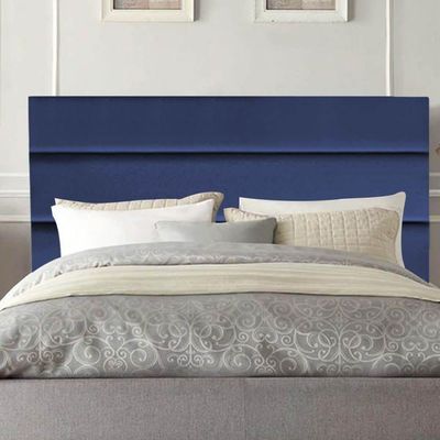 Cabeceira Estofada Argentina 195cm King Size Para Cama Box Quarto Suede Azul Marinho