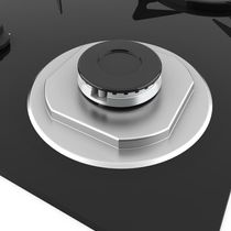 Cooktop À Gás 2 Bocas Ndl Vidro Flange Inox Preto Bivolt
