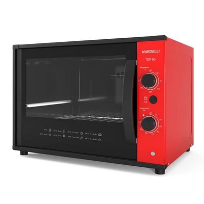 Forno Elétrico Bancada 60 Litros Top 60 Vermelho 220V 220v