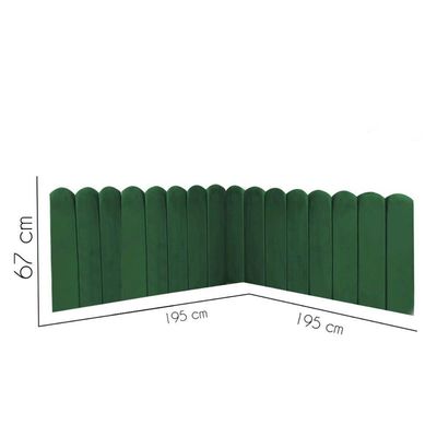 Cabeceira Painel Cama King Box Nuvem Suede Sandy 195 Cm Cor:verde
