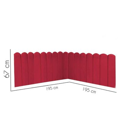 Cabeceira Painel Cama King Box Nuvem Suede Sandy 195 Cm Cor:vermelho