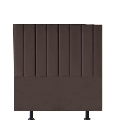 Cabeceira Estofada Carla 90cm Solteiro Para Cama Box Quarto Suede Marrom