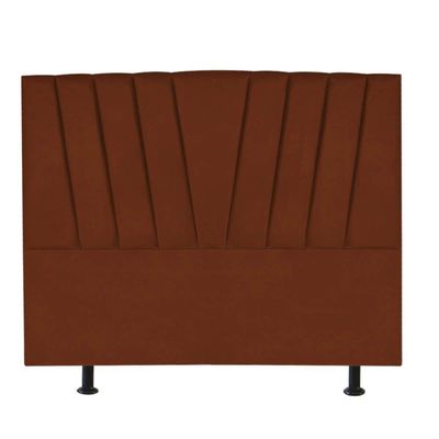Cabeceira Estofada Bélgica 160cm Queen Size Para Cama Box Quarto Suede Terracota Telha