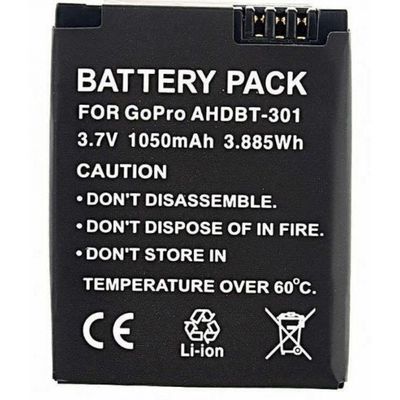 Bateria Ahdbt-301 1050mah para GoPro Hero 3/3+