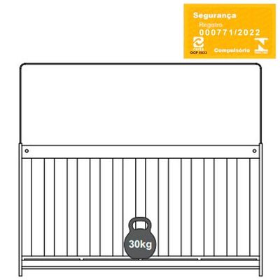 Berço Mini Cama 3x1 Com Colchao La013 Branco Comm Branco