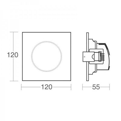 Kit 10 Spot De Led Embutir Alltop Par20 Quadrado 7w Bivolt Taschibra 3000k Luz Quente