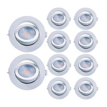 Kit 10 Spot De Led Embutir Alltop Par20 Redondo 7w Bivolt Taschibra 3000k Luz Quente