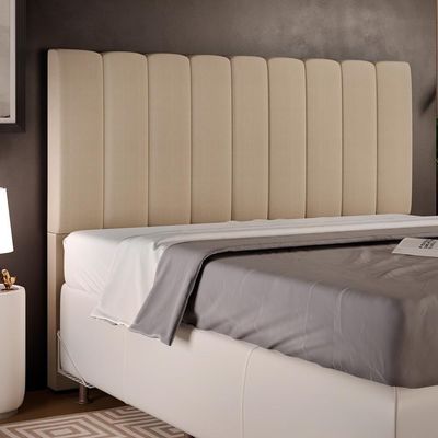 Cabeceira Cama Box Casal Queen 160 Cm Dália W01 Suede Bege