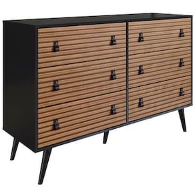 Cômoda Genialflex Amber com 6 Gavetas e 136,4cm de Largura Marrom