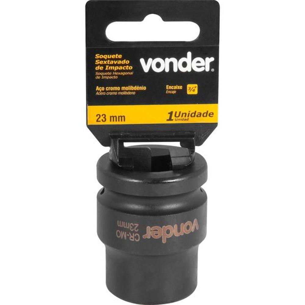 Soquete Sextavado De Impacto Encaixe 3/4" 23Mm Vonder