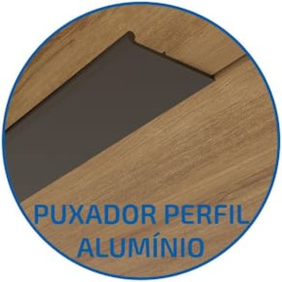 Armário Aéreo Bartira Cristal MDP 15mm com 2 Portas e 2 Prateleiras - 80cm de largura Bege