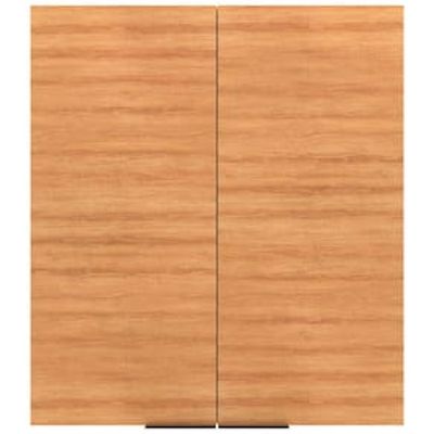 Armário Aéreo Bartira Cristal MDP 15mm com 2 Portas e 2 Prateleiras - 80cm de largura Bege