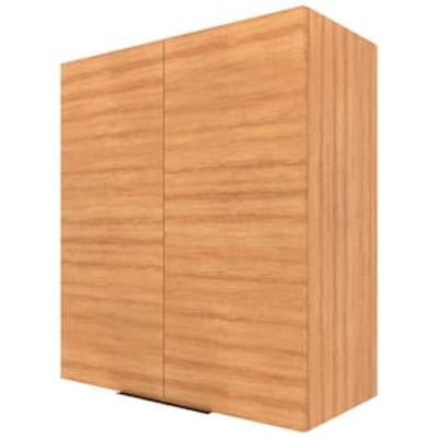 Armário Aéreo Bartira Cristal MDP 15mm com 2 Portas e 2 Prateleiras - 80cm de largura Bege