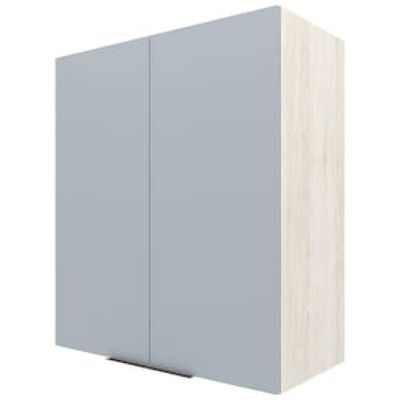 Armário Aéreo Bartira Cristal MDP 15mm com 2 Portas e 2 Prateleiras - 80cm de largura Azul Claro