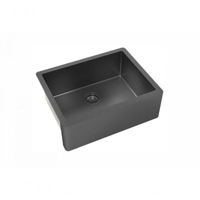Cuba Semi Encaixe Com Válvula Primaccore Farm Sink Pvd Nano Black - Debacco