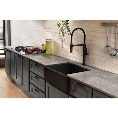 Cuba Semi Encaixe Com Válvula Primaccore Farm Sink Pvd Nano Black - Debacco