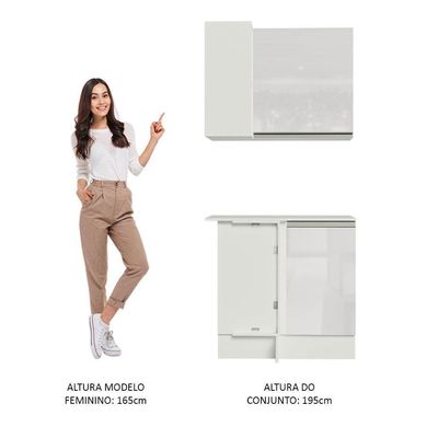 Kit Canto Madesa Smart 2 Portas E Nicho