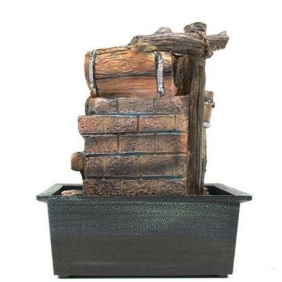 Fonte Água Decorativa Resina Cascata Iluminação Led Bivolt