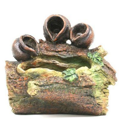 Fonte Água Decorativa Resina Cascata Iluminação Led Bivolt