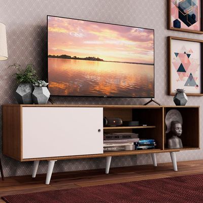 Rack para TV até 65" Dubai Rustic/Branco Madesa