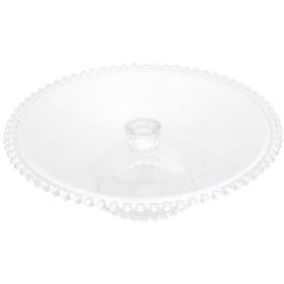 Prato para Bolo Wolff Pearl com Pedestal em Cristal - 31 cm